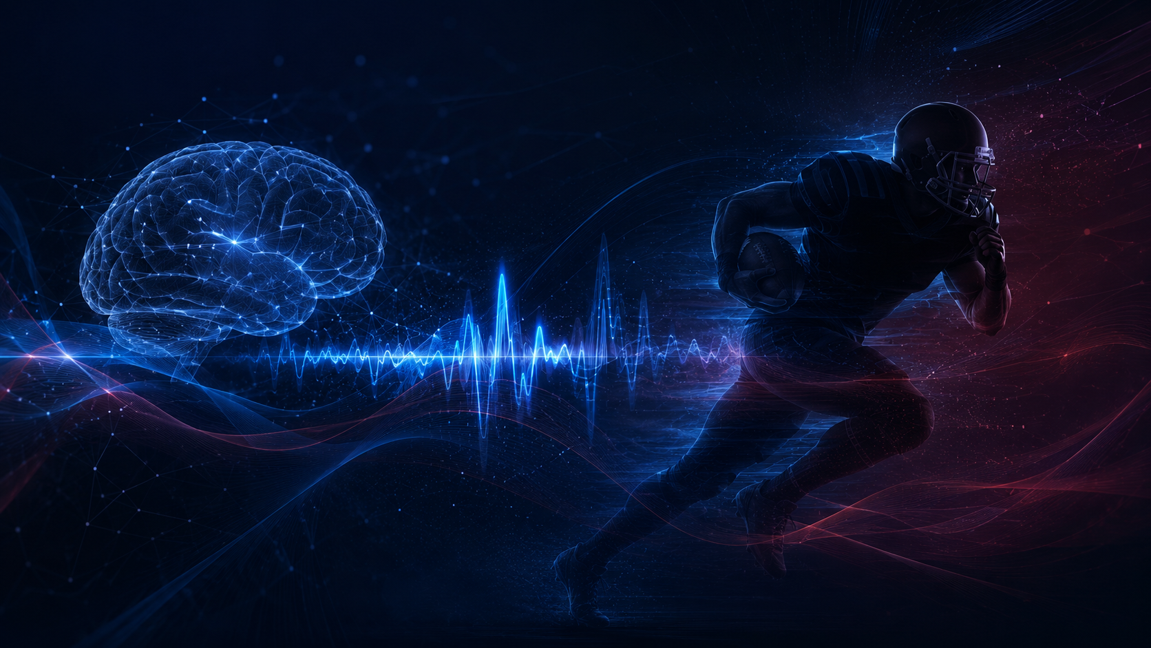 Digital brain and athlete visual for MindCHAMP frequently asked questions